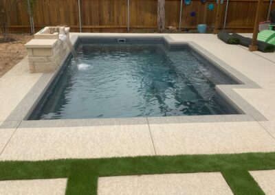 Elegance 20â€™ (20â€™ x 11â€™ 6â€) fiberglass pool in Graphite Grey finish