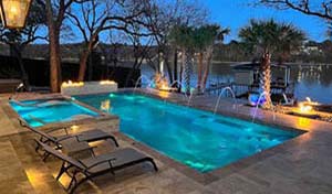 Contractor Leisure Fiberglass Swimming Pool Company Cloverland Texas Corinthian Prefab Inground Pools by Pros Build Installation Companies