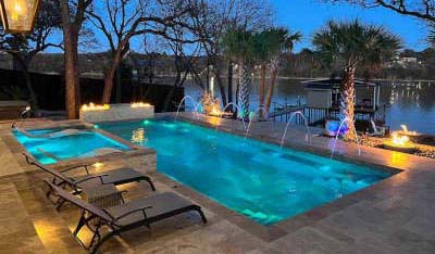 Leisurepools Contractor Inground Pool Install Near Corinthian Pointe Texas Bonney Prefab Fiberglass Swimming Pools Design Build by Pros Companies