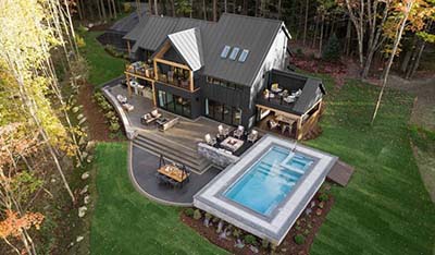 Leisurepools install contractor small inground swimming pool Houston, Texas. Design build company prefab fiberglass pools The Woodlands, Tx. 77381 and special prices.